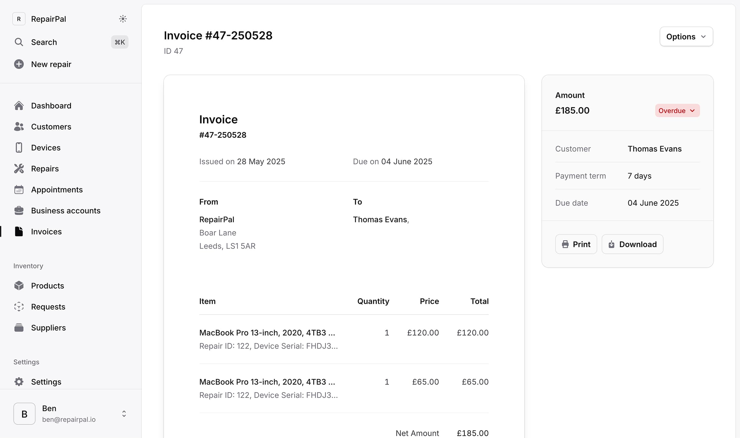 Product screenshot
