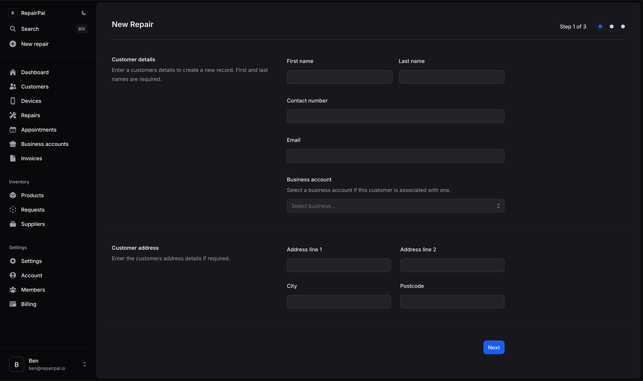 App screenshot